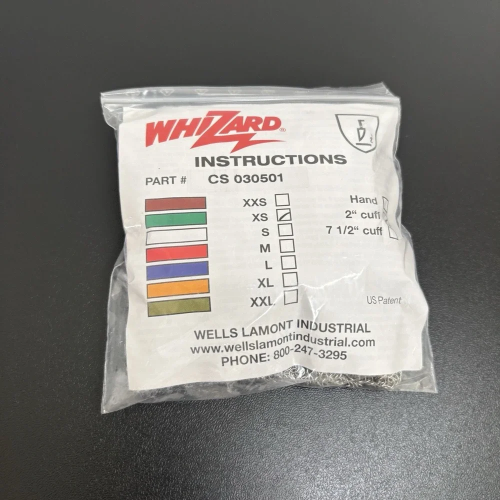 New Whizard Stainless Steel Cut Resistant Glove Size XS Mesh CS030501 NIB